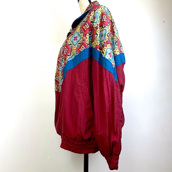 Vintage 90s Unique Jennifer Moore Activewear Windbreaker Jacket- Medium - Picture 5 of 9